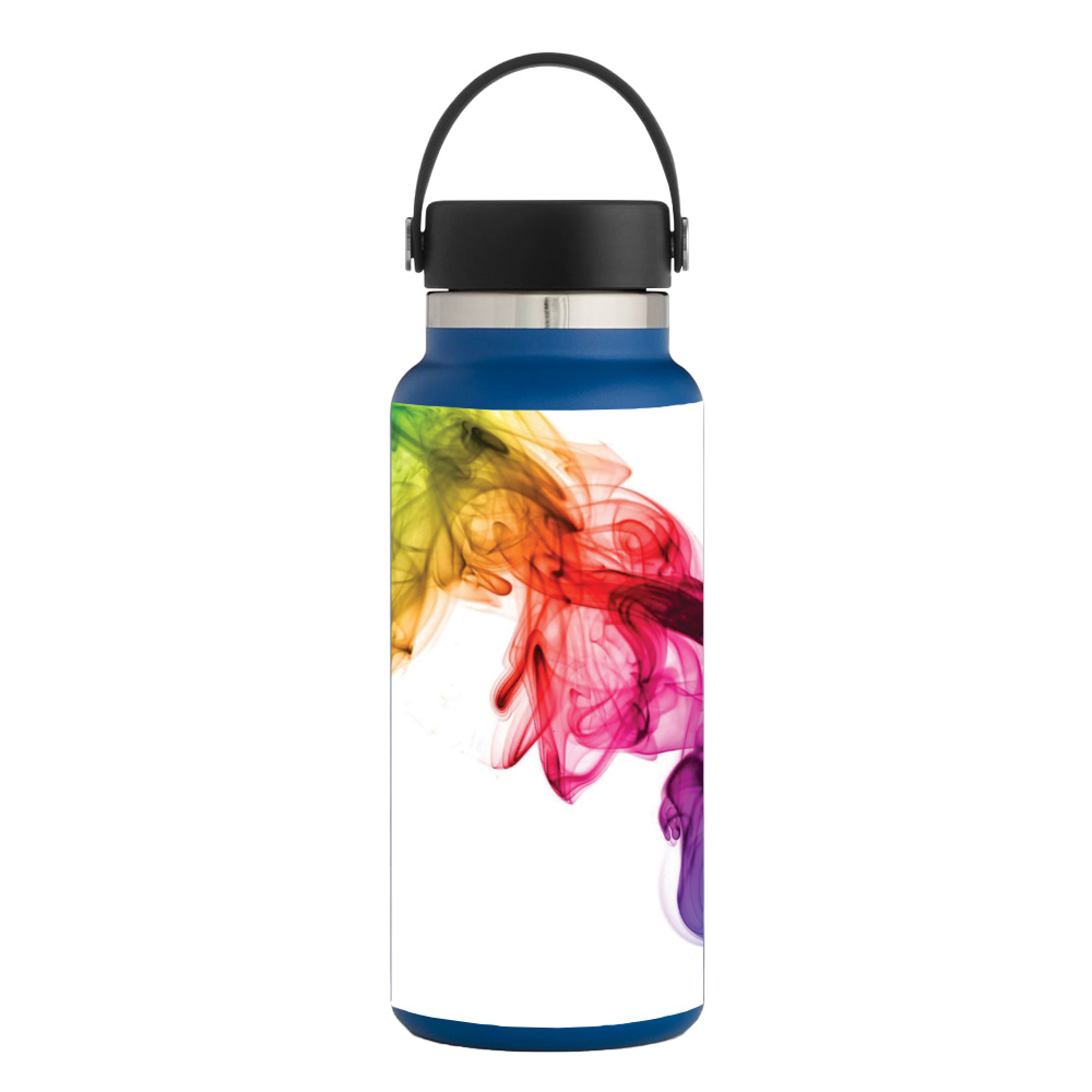 Picture of MightySkins HFWI32-Rainbow Smoke Skin for Hydro Flask 32 oz Wide Mouth - Rainbow Smoke