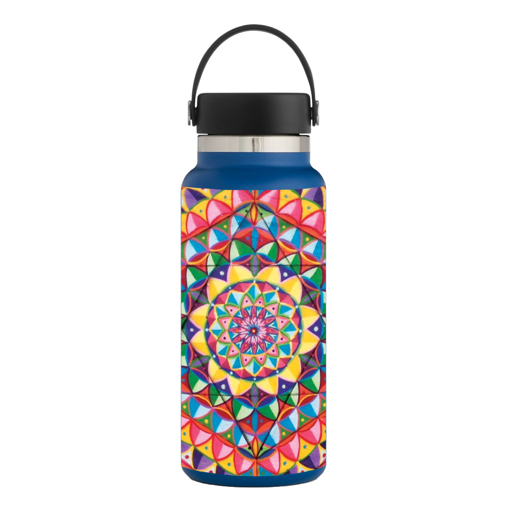 Picture of MightySkins HFWI32-Rainbow Kaleidoscope Skin for Hydro Flask 32 oz Wide Mouth - Rainbow Kaleidoscope