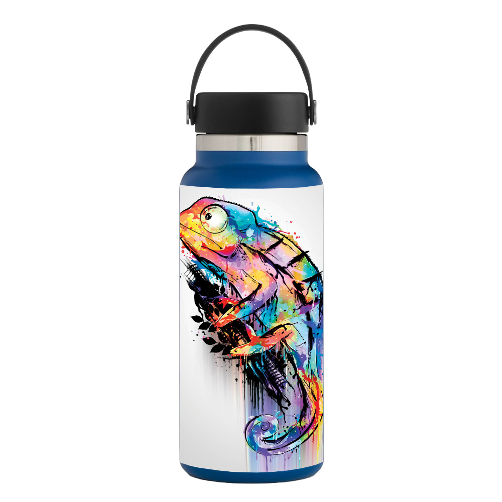 Picture of MightySkins HFWI32-Rainbow Chameleon Skin for Hydro Flask 32 oz Wide Mouth - Rainbow Chameleon