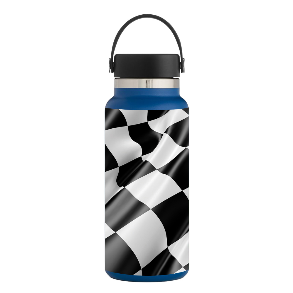 Picture of MightySkins HFWI32-Race Flag Skin for Hydro Flask 32 oz Wide Mouth - Race Flag