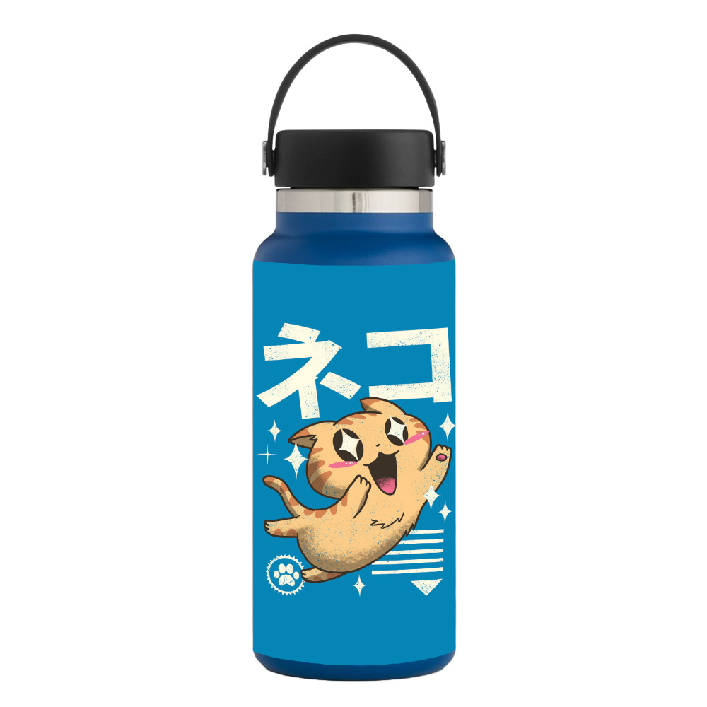 Picture of MightySkins HFWI32-Feline Kawaii Skin for Hydro Flask 32 oz Wide Mouth - Feline Kawaii