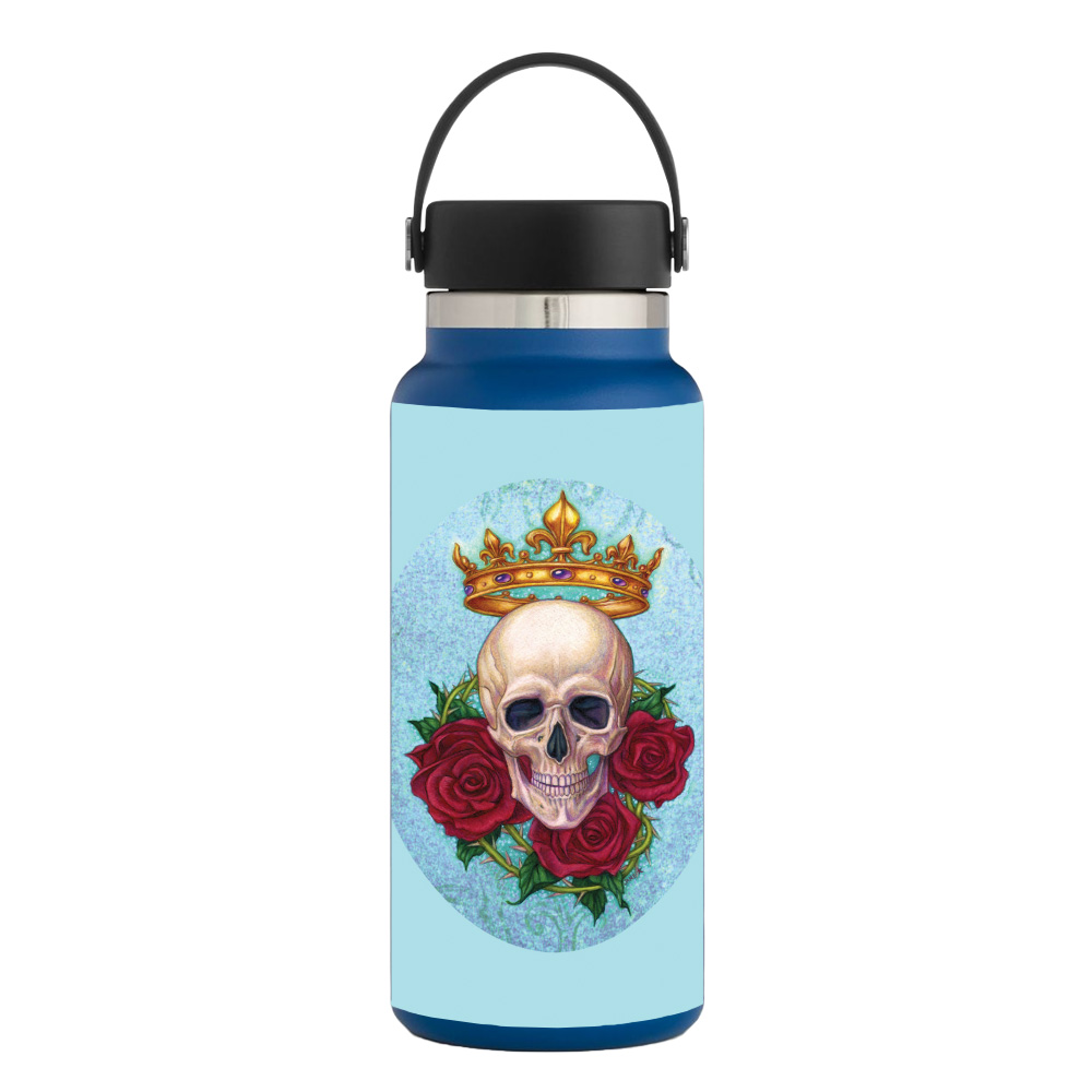Picture of MightySkins HFWI32-Fancy Skull Skin for Hydro Flask 32 oz Wide Mouth - Fancy Skull