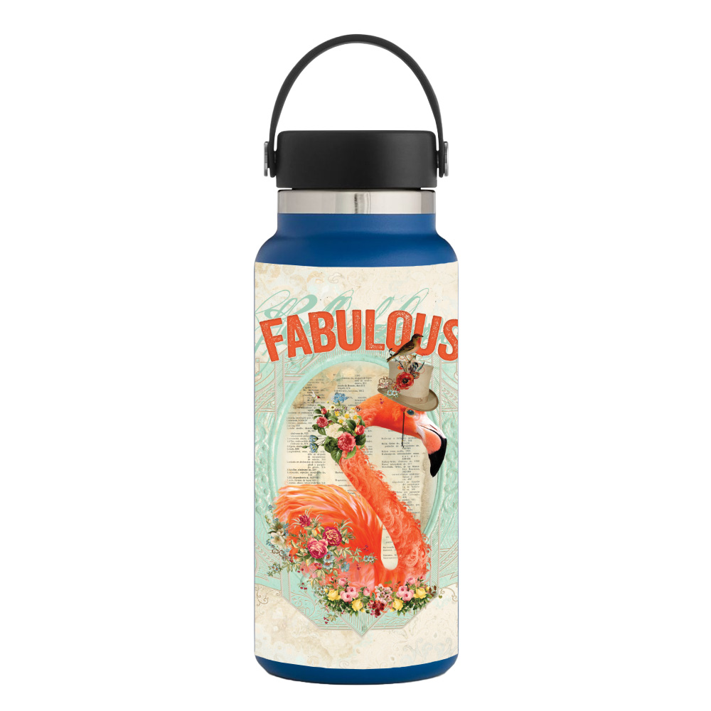 Picture of MightySkins HFWI32-Fabulous Flamingo Skin for Hydro Flask 32 oz Wide Mouth - Fabulous Flamingo