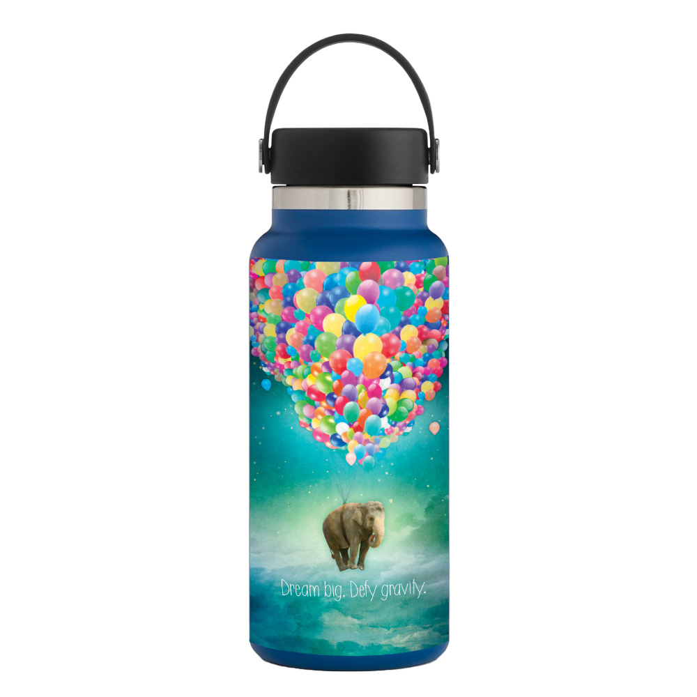 Picture of MightySkins HFWI32-Elephant Balloons Skin for Hydro Flask 32 oz Wide Mouth - Elephant Balloons