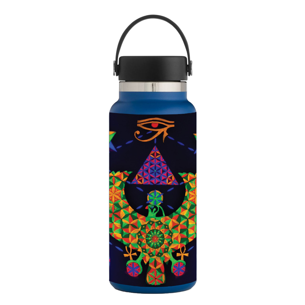 Picture of MightySkins HFWI32-Egyptian Geometry Skin for Hydro Flask 32 oz Wide Mouth - Egyptian Geometry