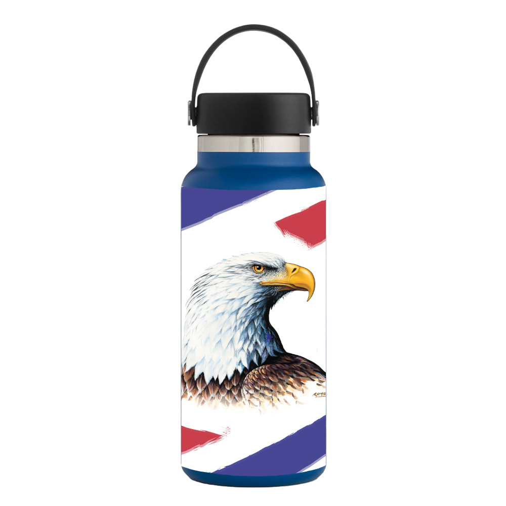 Picture of MightySkins HFWI32-Eagle Head Skin for Hydro Flask 32 oz Wide Mouth - Eagle Head