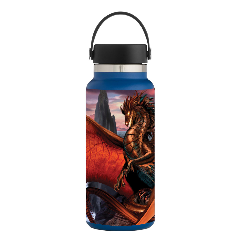Picture of MightySkins HFWI32-Dragon Reign Skin for Hydro Flask 32 oz Wide Mouth - Dragon Reign