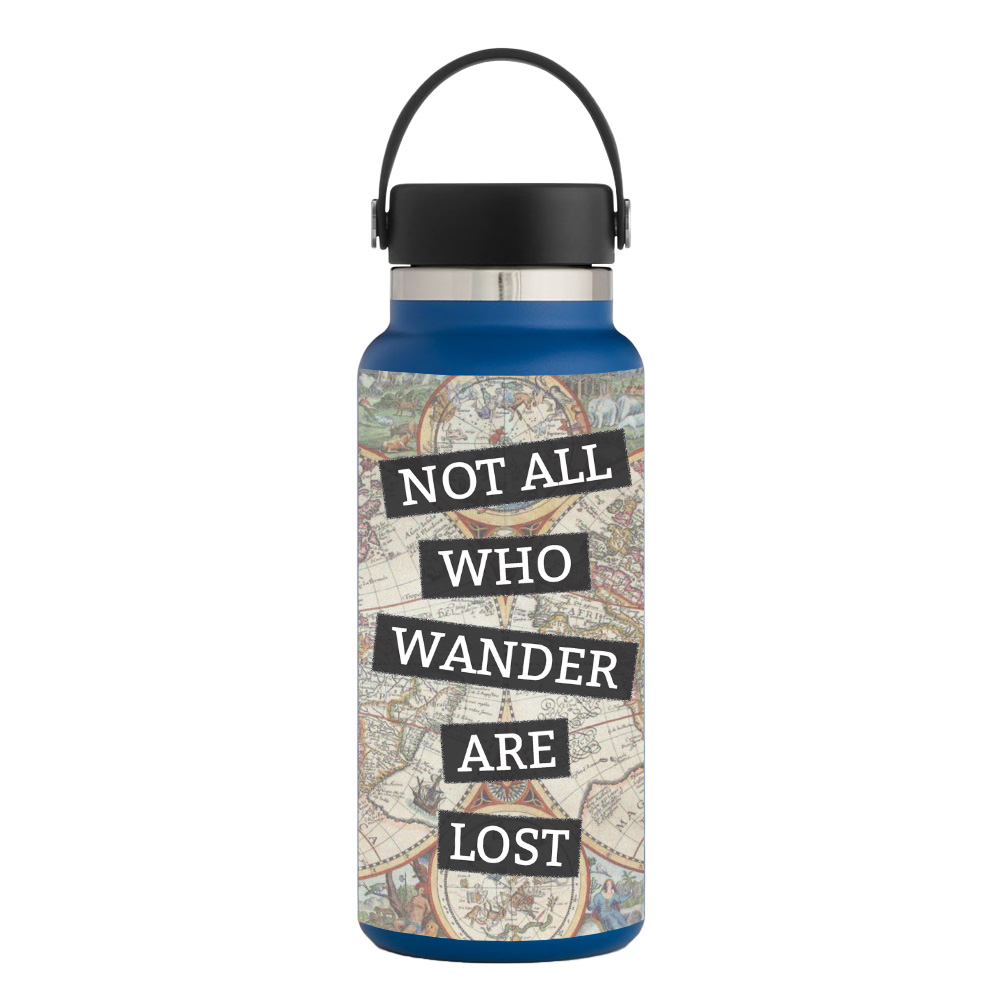 Picture of MightySkins HFWI32-Who Wander Skin for Hydro Flask 32 oz Wide Mouth - Who Wander