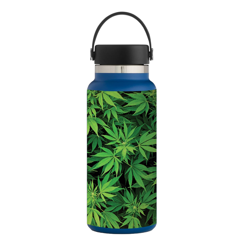 Picture of MightySkins HFWI32-Weed Skin for Hydro Flask 32 oz Wide Mouth - Weed