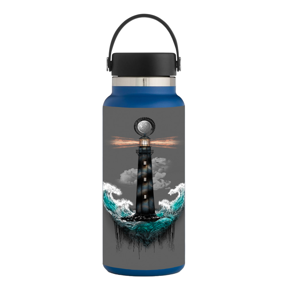 Picture of MightySkins HFWI32-Wave Anchor Skin for Hydro Flask 32 oz Wide Mouth - Wave Anchor