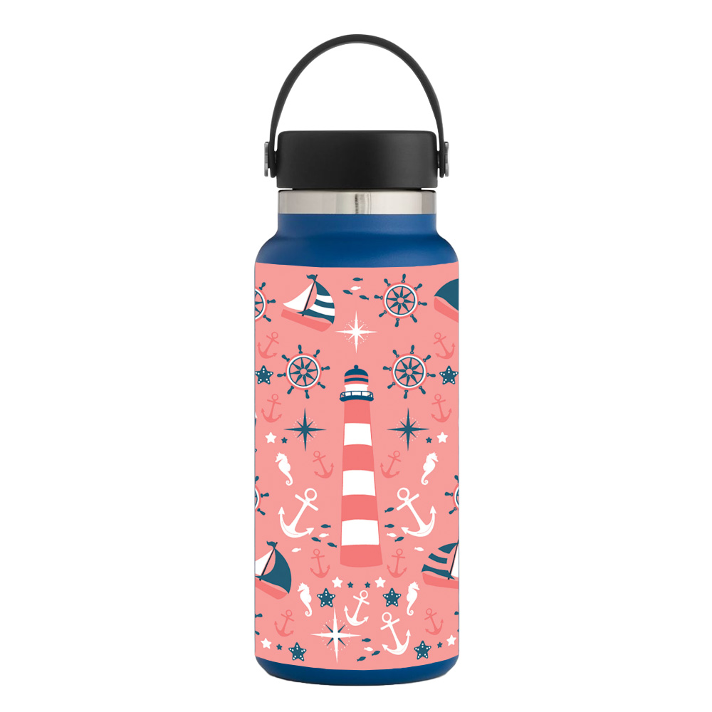 Picture of MightySkins HFWI32-Nautical Dream Skin for Hydro Flask 32 oz Wide Mouth - Nautical Dream
