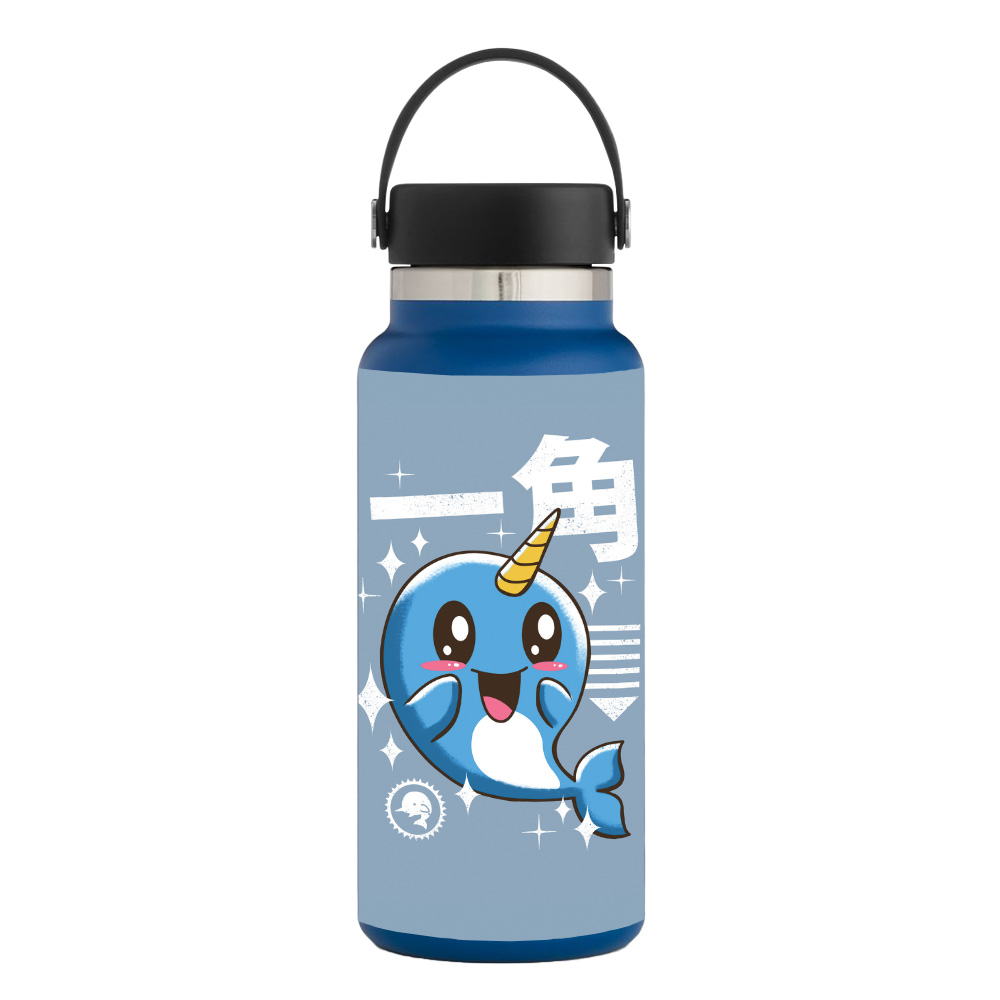 Picture of MightySkins HFWI32-Narwhal Kawaii Skin for Hydro Flask 32 oz Wide Mouth - Narwhal Kawaii