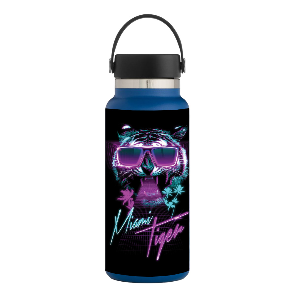 Picture of MightySkins HFWI32-Miami Tiger Skin for Hydro Flask 32 oz Wide Mouth - Miami Tiger