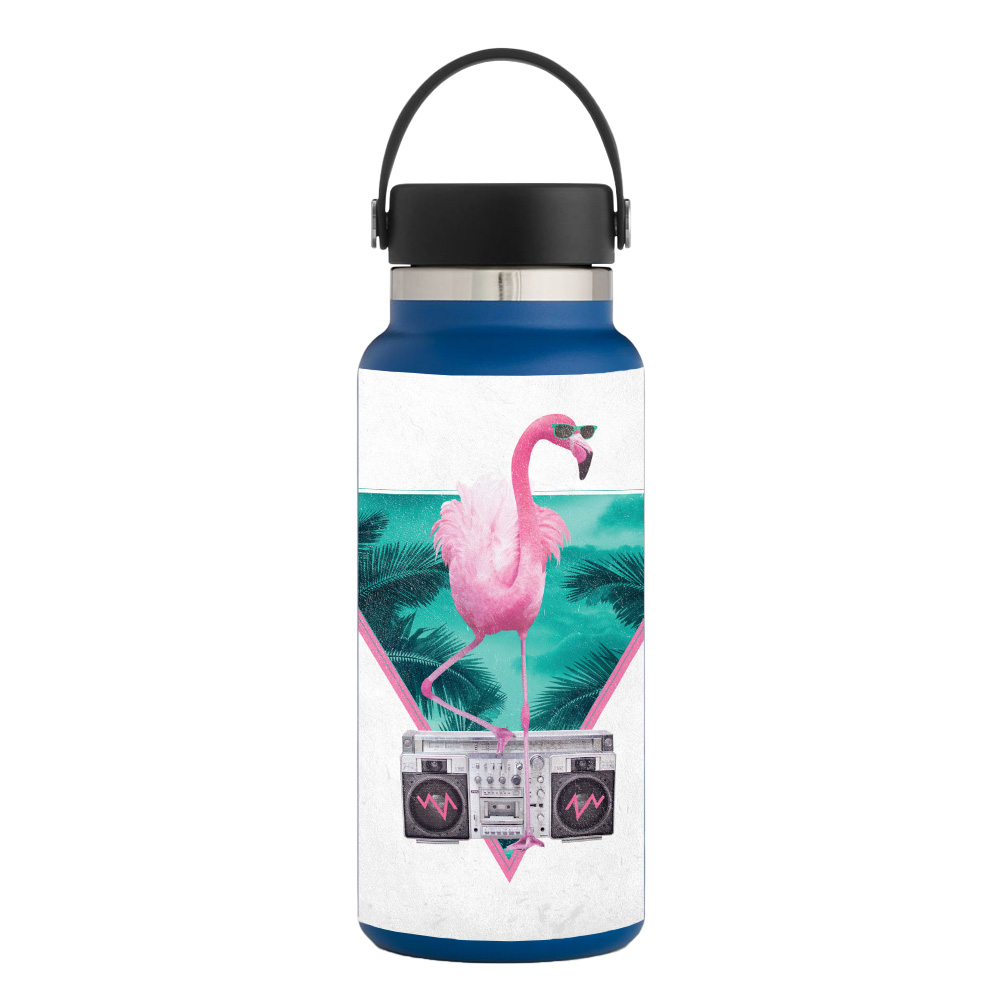 Picture of MightySkins HFWI32-Miami Flamingo Skin for Hydro Flask 32 oz Wide Mouth - Miami Flamingo