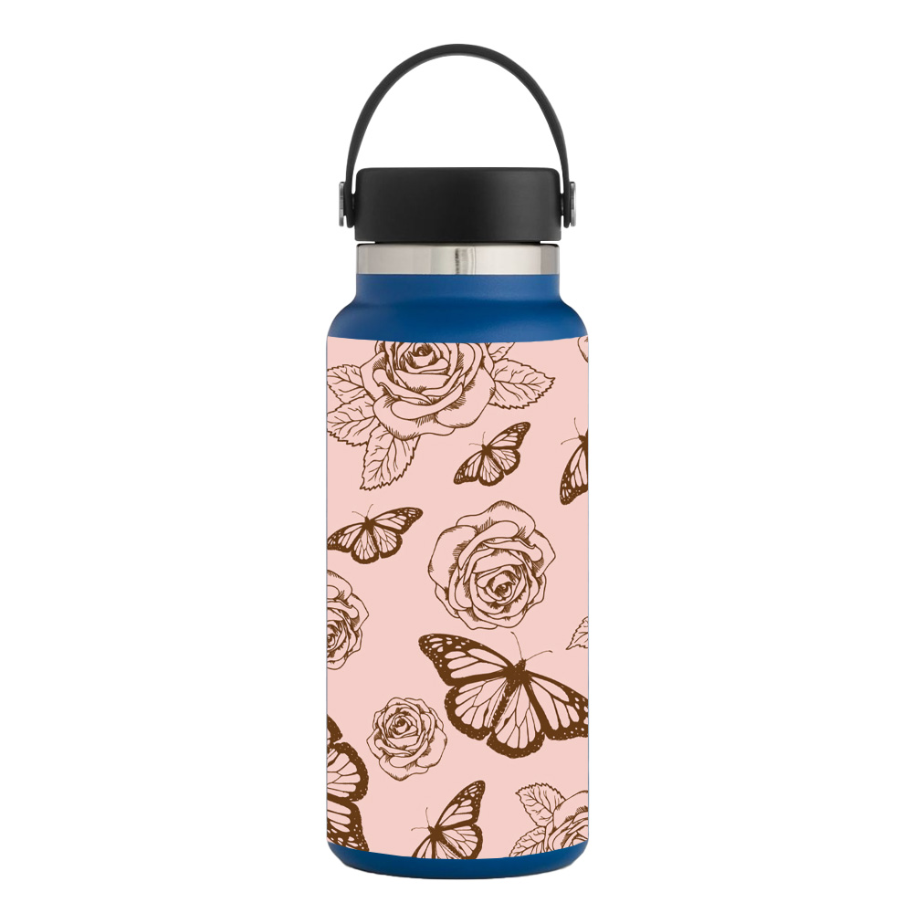 Picture of MightySkins HFWI32-Butterfly Garden Skin for Hydro Flask 32 oz Wide Mouth - Butterfly Garden