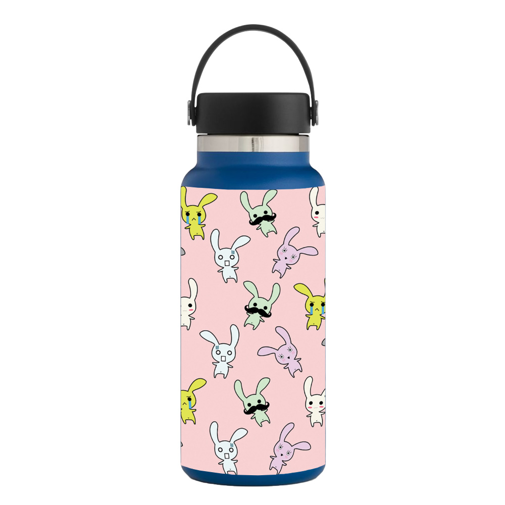 Picture of MightySkins HFWI32-Bunny Bunches Skin for Hydro Flask 32 oz Wide Mouth - Bunny Bunches