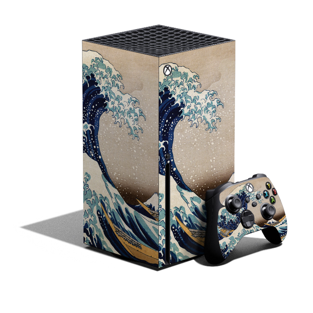 MIXBSERXCMB-Great Wave Of Kanagawa Skin for XBOX Series X Bundle - Great Wave of Kanagawa -  MightySkins