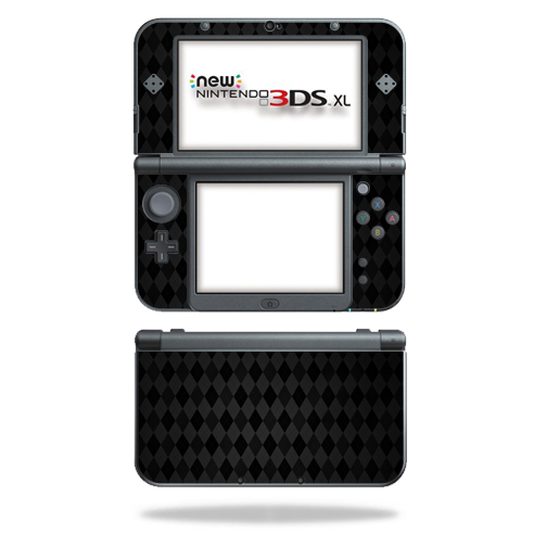 NI3DSXL2-Black Argyle Skin Decal Wrap for New Nintendo 3DS XL 2015 Cover Sticker - Black Argyle -  MightySkins