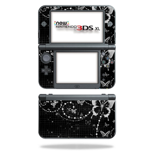 NI3DSXL2-Black Butterfly Skin Decal Wrap for New Nintendo 3DS XL 2015 Cover Sticker - Black Butterfly -  MightySkins