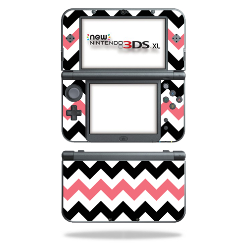 NI3DSXL2-Black Pink Chevron Skin Decal Wrap for New Nintendo 3DS XL 2015 Cover Sticker - Black Pink Chevron -  MightySkins
