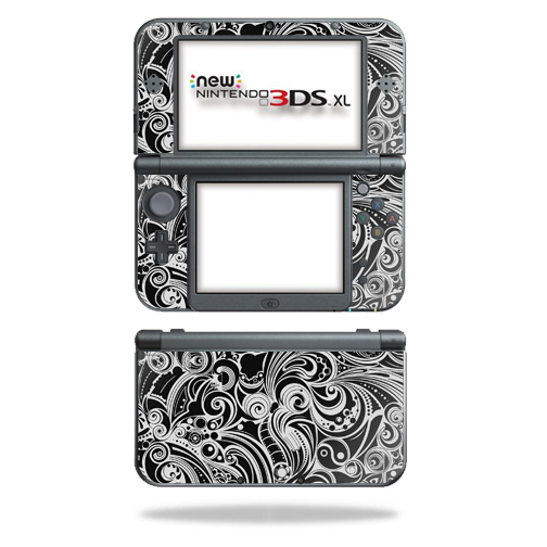 NI3DSXL2-Black Vintage Skin Decal Wrap for New Nintendo 3DS XL 2015 Cover Sticker - Black Vintage -  MightySkins