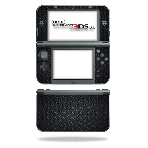 NI3DSXL2-Blk Diamond Plt Skin Decal Wrap for New Nintendo 3DS XL 2015 Cover Sticker - Black Diamnd Plate -  MightySkins
