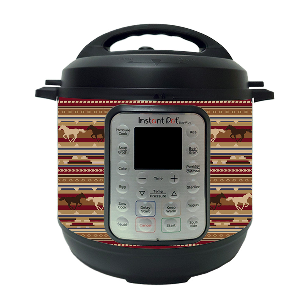 Picture of MightySkins INPTDO6QT-Western Horses Skin Decal Wrap for Instant Pot Duo 6 qt. Sticker - Western Horses