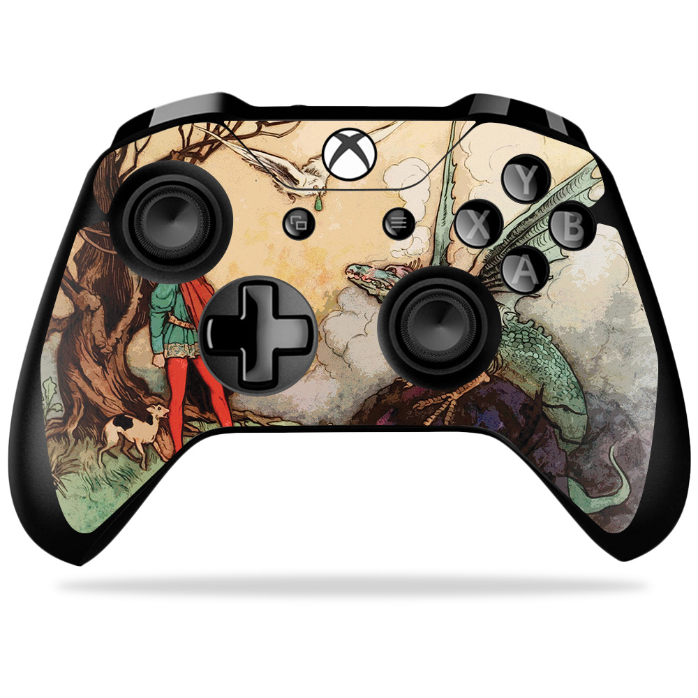 MIXBONXCO-Tale Of A Dragon Skin Decal Wrap for Microsoft Xbox One X Controller Sticker - Tale of a Dragon -  MightySkins
