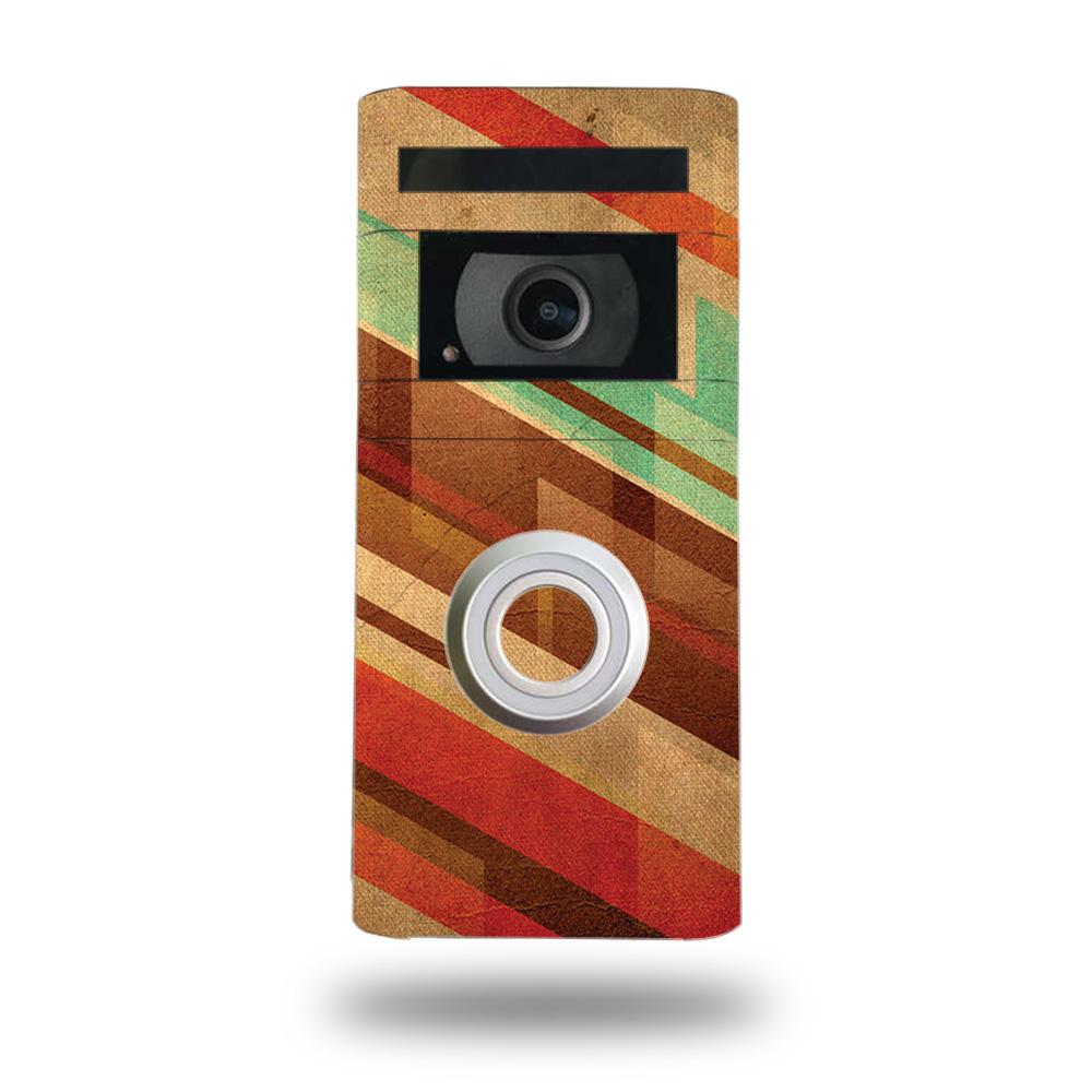 CF-RVID33PL-Abstract Wood Carbon Fiber Skin Decal Wrap for Ring Video Doorbell 3 & 3 Plus Sticker - Abstract Wood -  MightySkins