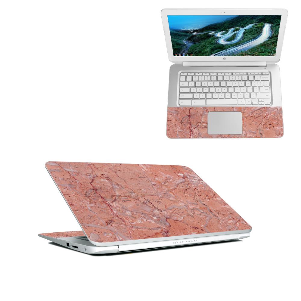 CF-HPCH1418-Pink Marble Carbon Fiber Skin Decal Wrap for HP Chromebook 14 in. 2018 Sticker - Pink Marble -  MightySkins