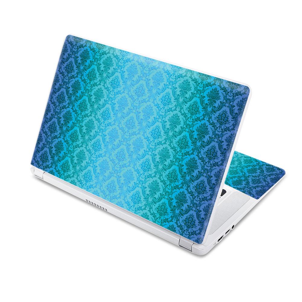 CF-ACCR15-Blue Vintage Carbon Fiber Skin Decal Wrap for Acer Chromebook 15 15.6 in. 2017 - Blue Vintage -  MightySkins