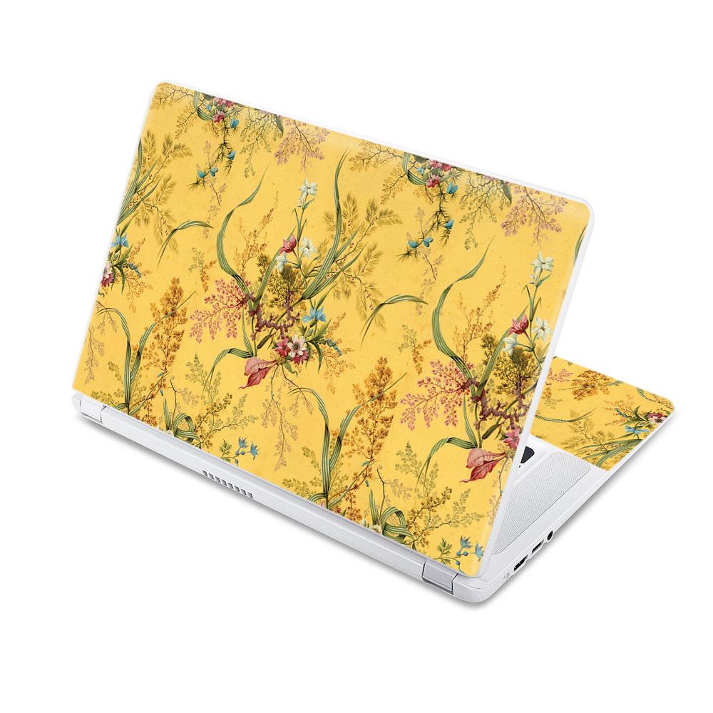 CF-ACCR15-Yellow Marble End Carbon Fiber Skin Decal Wrap for Acer Chromebook 15 15.6 in. 2017 Sticker - Yellow Marble End -  MightySkins