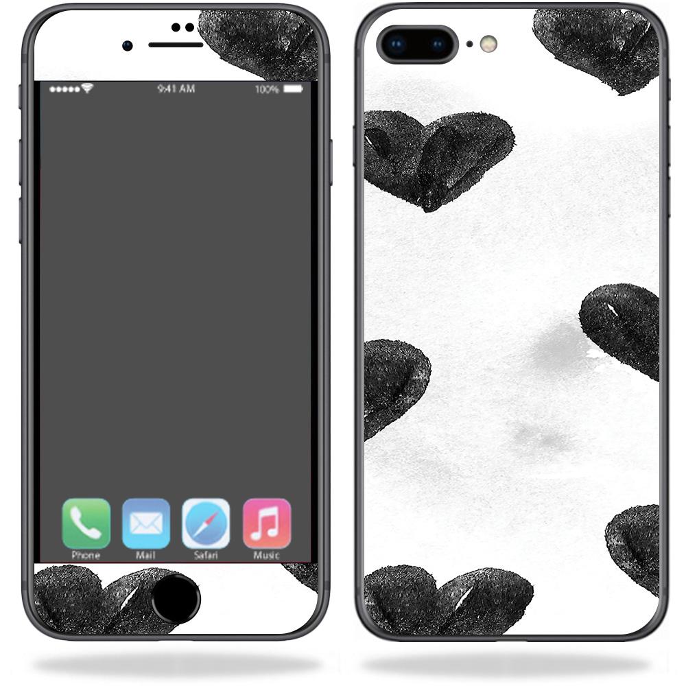APIPH8PL-Ink Hearts Skin Decal Wrap for Apple iPhone 8 Plus - Ink Hearts -  MightySkins