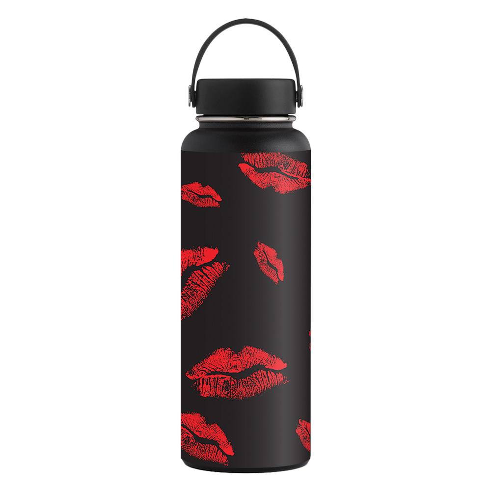 Picture of MightySkins CF-HFWI40-Kiss Me Carbon Fiber Skin for Hydro Flask 40 oz Wide Mouth Sticker - Kiss Me