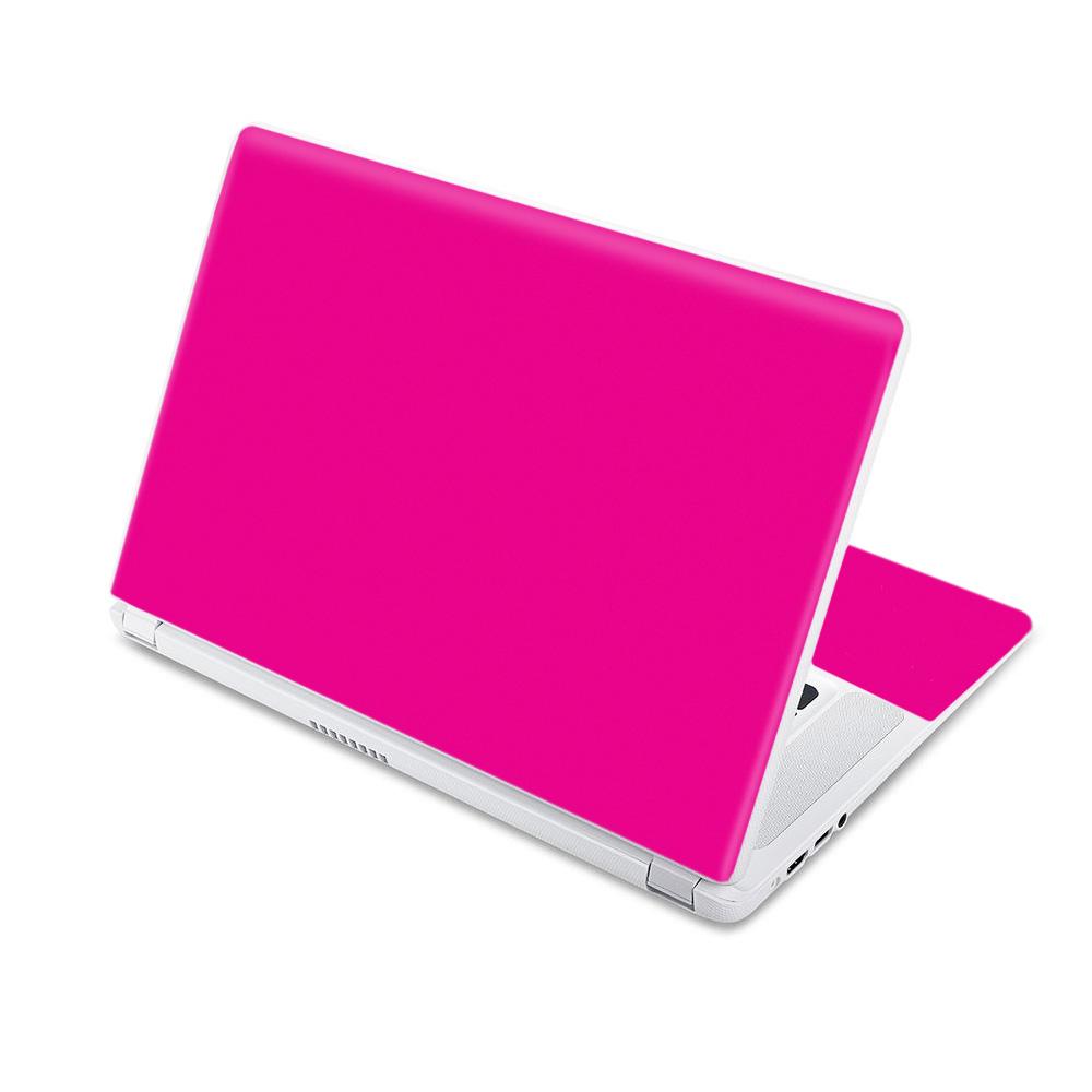 CF-ACCR15-Solid Hot Pink Carbon Fiber Skin Decal Wrap for Acer Chromebook 15 15.6 in. 2017 - Solid Hot Pink -  MightySkins