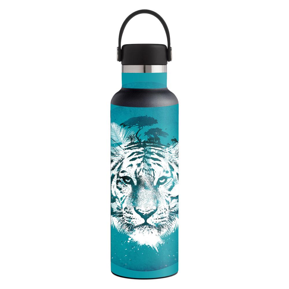 Picture of MightySkins HFST21-White Tiger Skin Decal Wrap for Hydro Flask 21 oz Standard Mouth Sticker - White Tiger