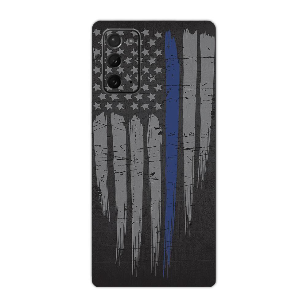 CF-SAGNO20-Thin Blue Line Carbon Fiber Skin Decal Wrap for Samsung Galaxy Note 20 5G Sticker - Thin Blue Line -  MightySkins