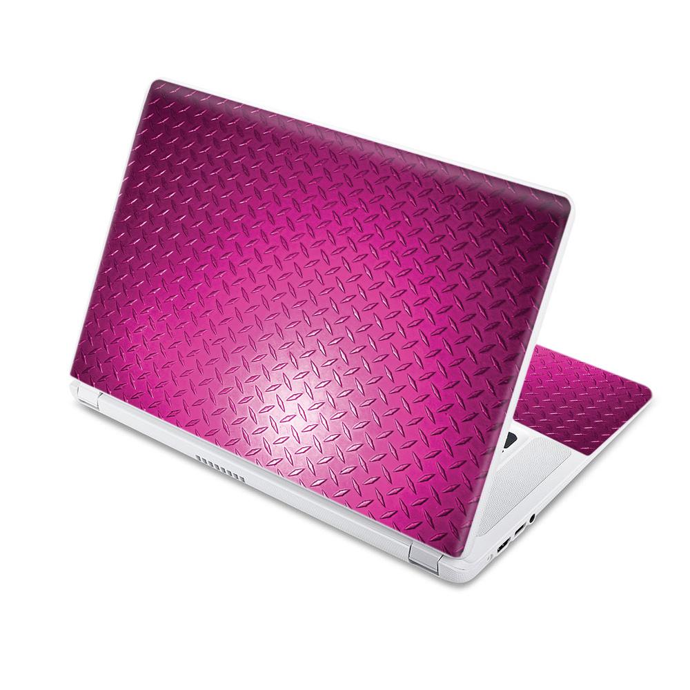 CF-ACCR15-Pink Diamond Plate Carbon Fiber Skin Decal Wrap for Acer Chromebook 15 15.6 in. 2017 - Pink Diamond Plate -  MightySkins