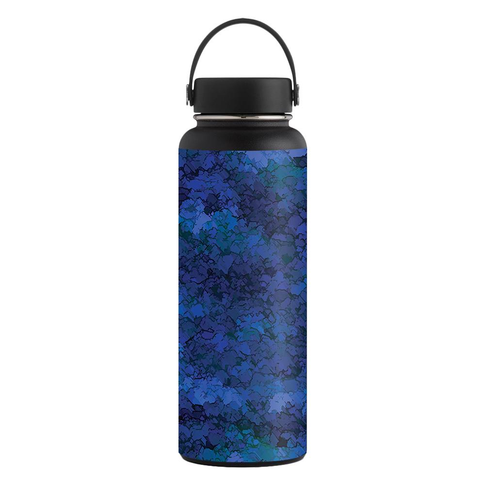 Picture of MightySkins CF-HFWI40-Blue Ice Carbon Fiber Skin for Hydro Flask 40 oz Wide Mouth Sticker - Blue Ice