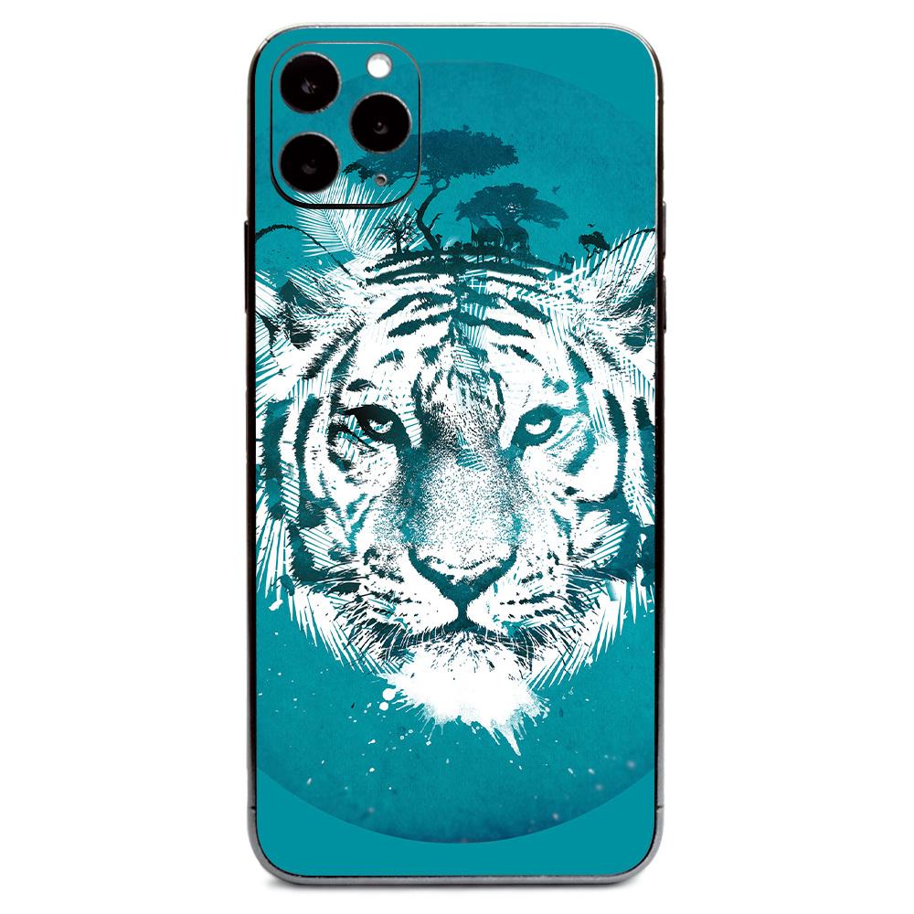 CF-APIPH11PR-White Tiger Carbon Fiber Skin Decal Wrap for Apple iPhone 11 Pro Sticker - White Tiger -  MightySkins