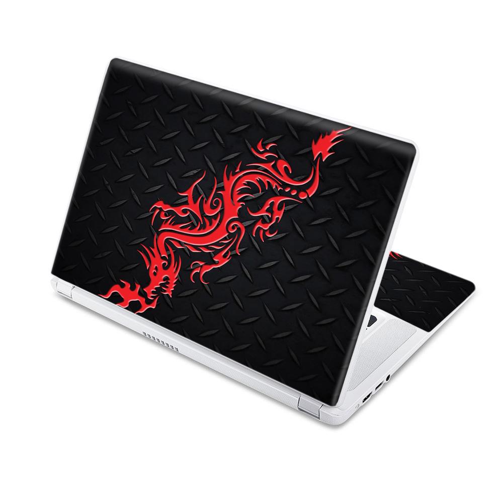 CF-ACCR15-Red Dragon Carbon Fiber Skin Decal Wrap for Acer Chromebook 15 15.6 in. 2017 - Red Dragon -  MightySkins