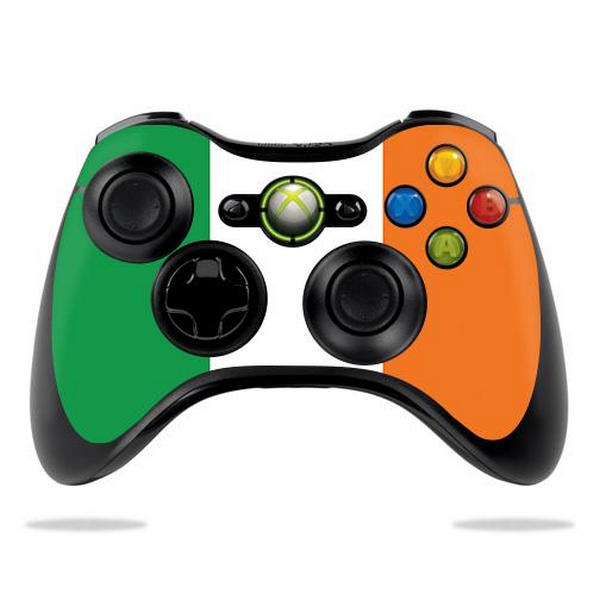 CF-MIXB360CO-Irish Flag Carbon Fiber Skin for Microsoft Xbox 360 Controller - Irish Flag -  MightySkins