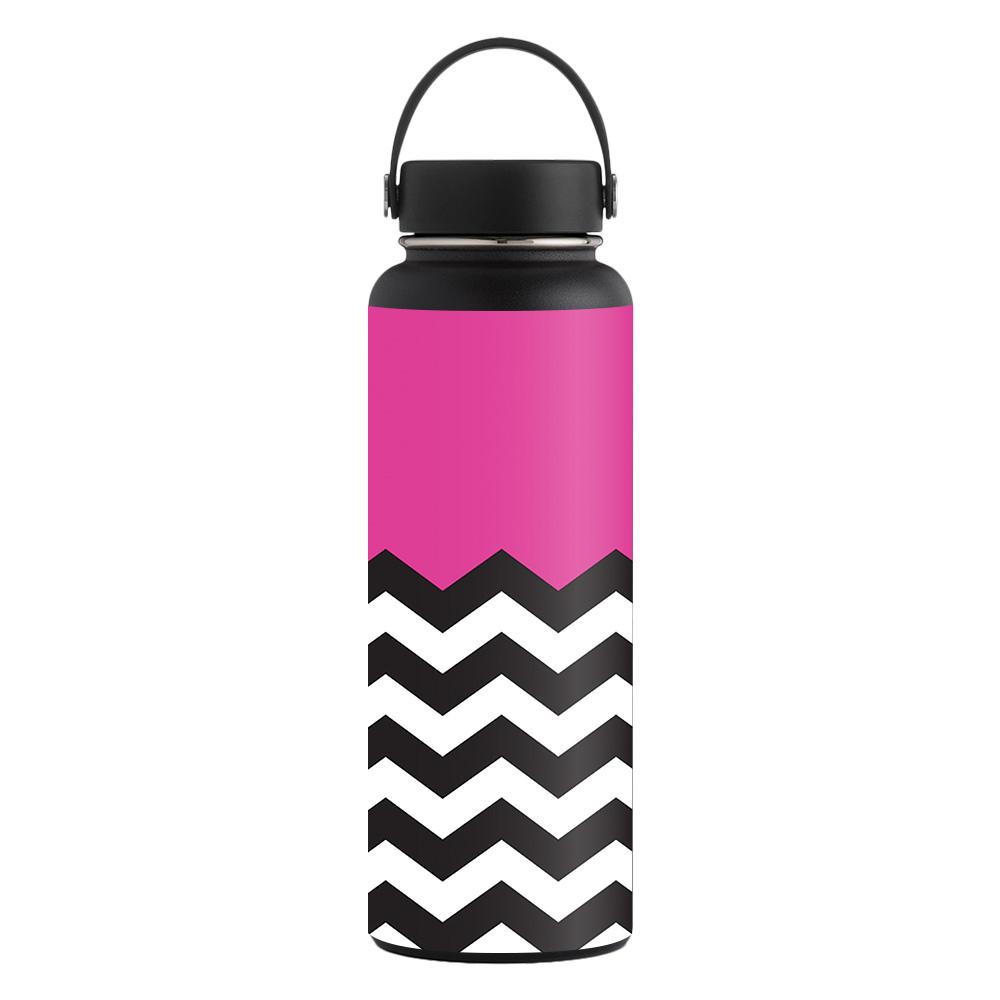 Picture of MightySkins CF-HFWI40-Hot Pink Chevron Carbon Fiber Skin for Hydro Flask 40 oz Wide Mouth Sticker - Hot Pink Chevron