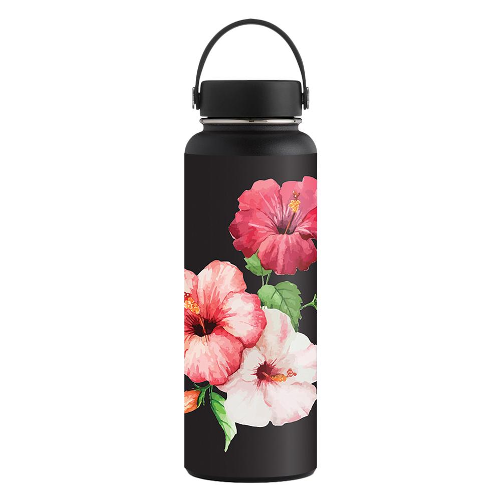 Picture of MightySkins CF-HFWI40-Hibiscus Carbon Fiber Skin for Hydro Flask 40 oz Wide Mouth Sticker - Hibiscus