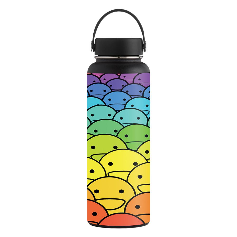 Picture of MightySkins CF-HFWI40-Happy Faces Carbon Fiber Skin for Hydro Flask 40 oz Wide Mouth Sticker - Happy Faces