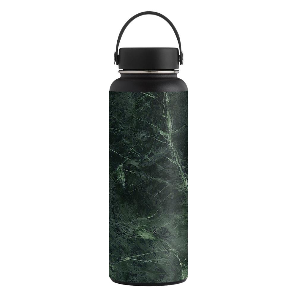 Picture of MightySkins CF-HFWI40-Green Marble Carbon Fiber Skin for Hydro Flask 40 oz Wide Mouth Sticker - Green Marble