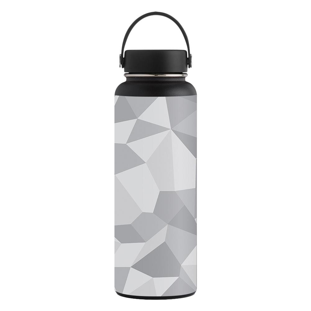 Picture of MightySkins CF-HFWI40-Gray Polygon Carbon Fiber Skin for Hydro Flask 40 oz Wide Mouth Sticker - Gray Polygon