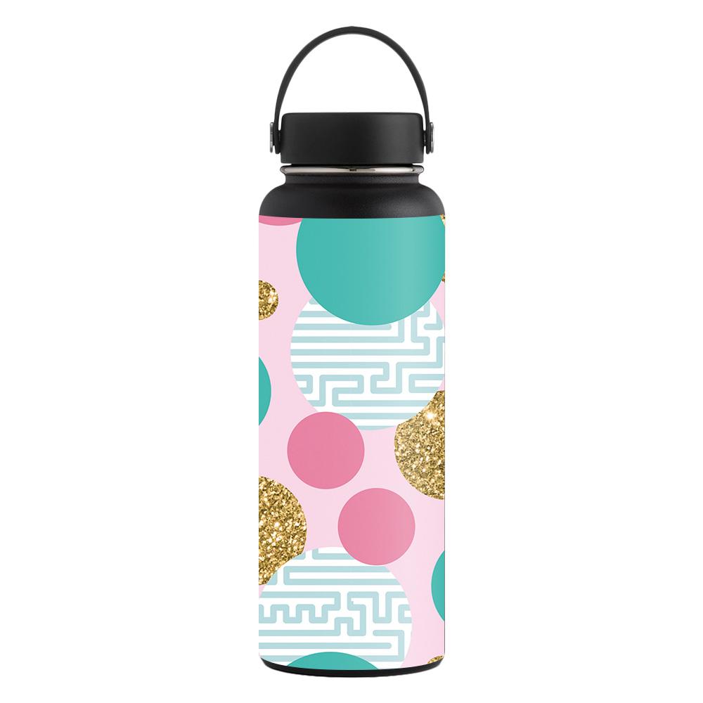 Picture of MightySkins CF-HFWI40-Golden Bubbles Carbon Fiber Skin for Hydro Flask 40 oz Wide Mouth Sticker - Golden Bubbles