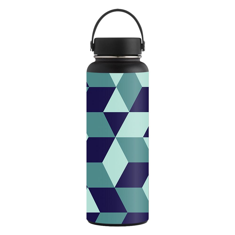 Picture of MightySkins CF-HFWI40-Geo Tile Carbon Fiber Skin for Hydro Flask 40 oz Wide Mouth Sticker - Geo Tile