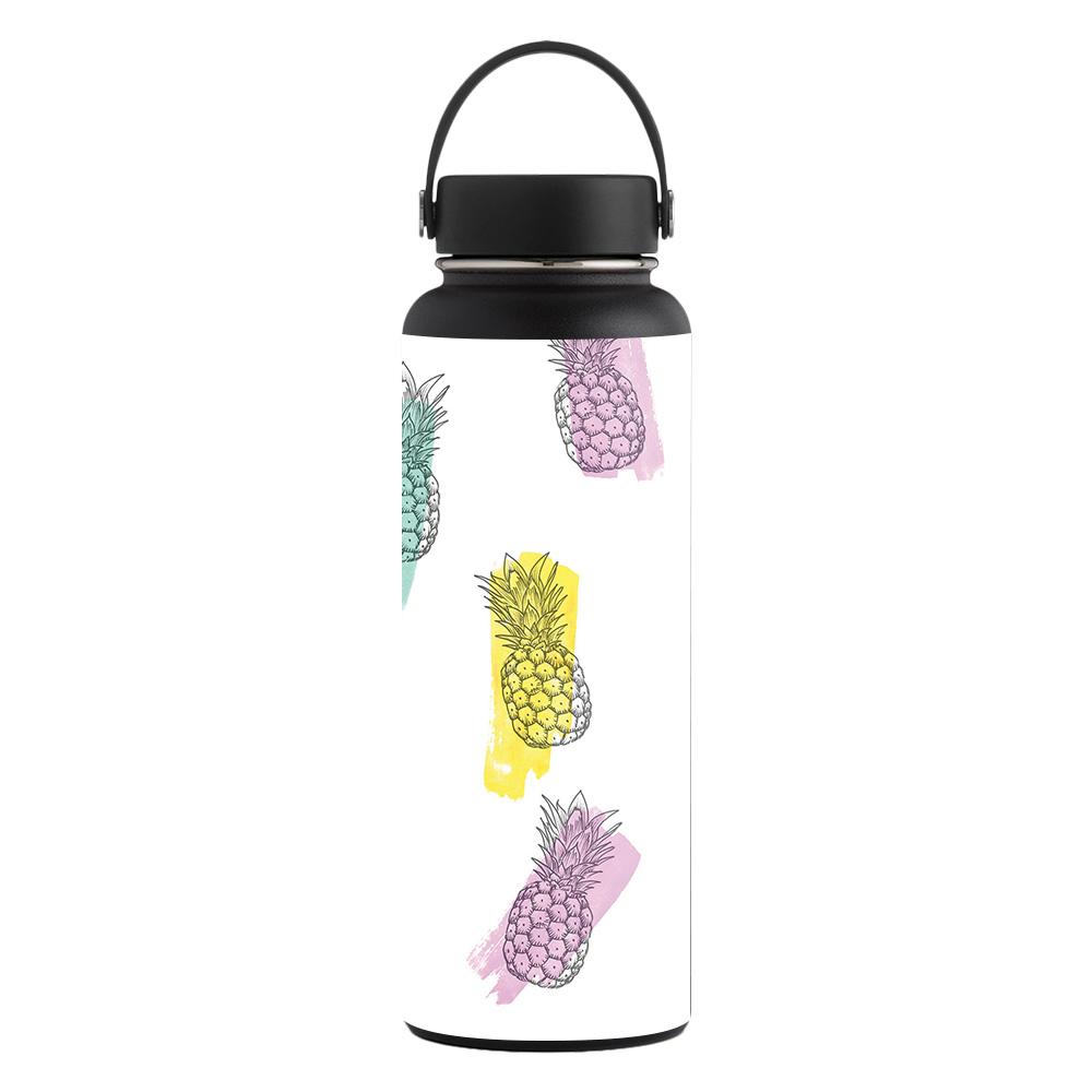 Picture of MightySkins CF-HFWI40-Funky Pineapples Carbon Fiber Skin for Hydro Flask 40 oz Wide Mouth Sticker - Funky Pineapples
